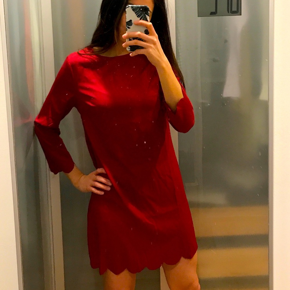 scalloped dress